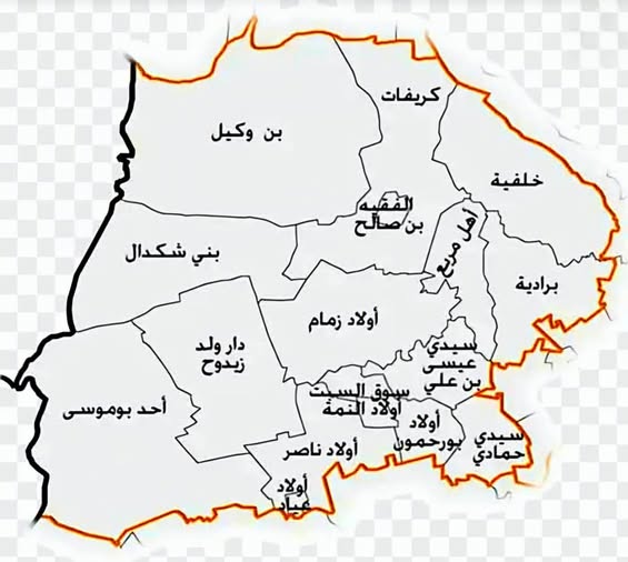 خريطة إقليم الفقيه بن صالح